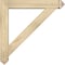 Ekena Millwork Traditional Arts and Crafts Rough Sawn Bracket w/ Offset Brace, Douglas Fir, 6"W x 32"D x 32"H BKT0604X32X32TRA03RDF - alternate 4